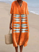 Rovena - Vestido de Verão com Estampa Vintage