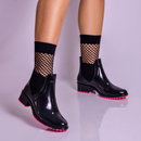 Bota Feminina Galocha Confortável Impermeável Frio e Chuva