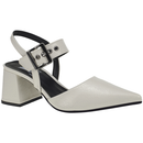 Sapato Social Feminino Scarpin Bico Fino Salto Bloco Confortável com Fivela 18400