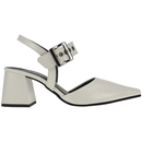 Sapato Social Feminino Scarpin Bico Fino Salto Bloco Confortável com Fivela 18400