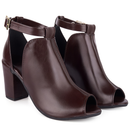 Sandália Feminina Ankle Boots Salto Grosso Clássica Casual Sapato Confortável Blogueira Figueiroa